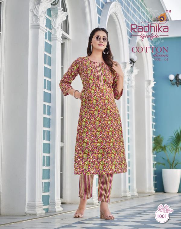 Radhika Cotton Diaries Vol 1 Plus Size Kurti With Bottom Collection